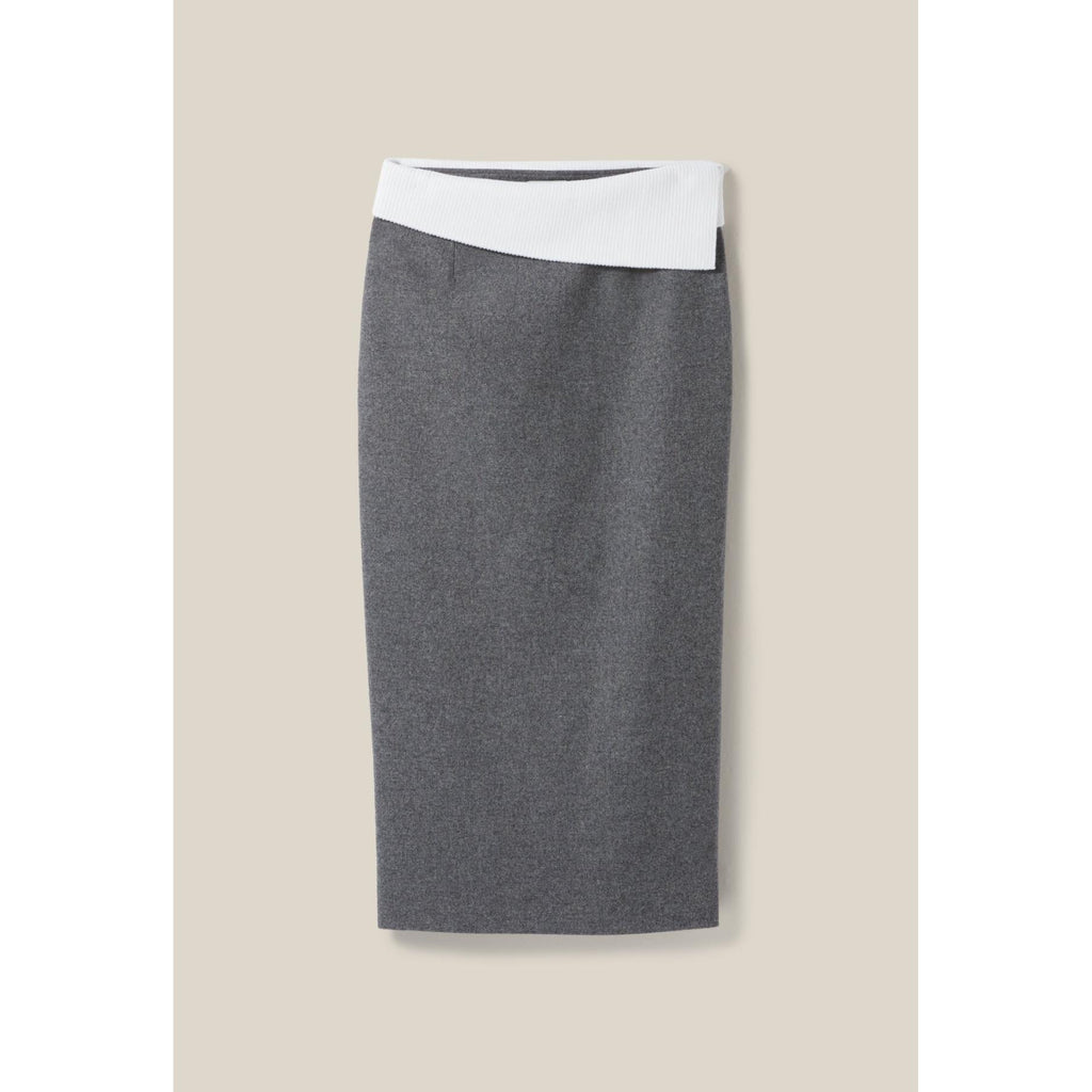Grey Straight Skirt