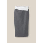 Grey Straight Skirt