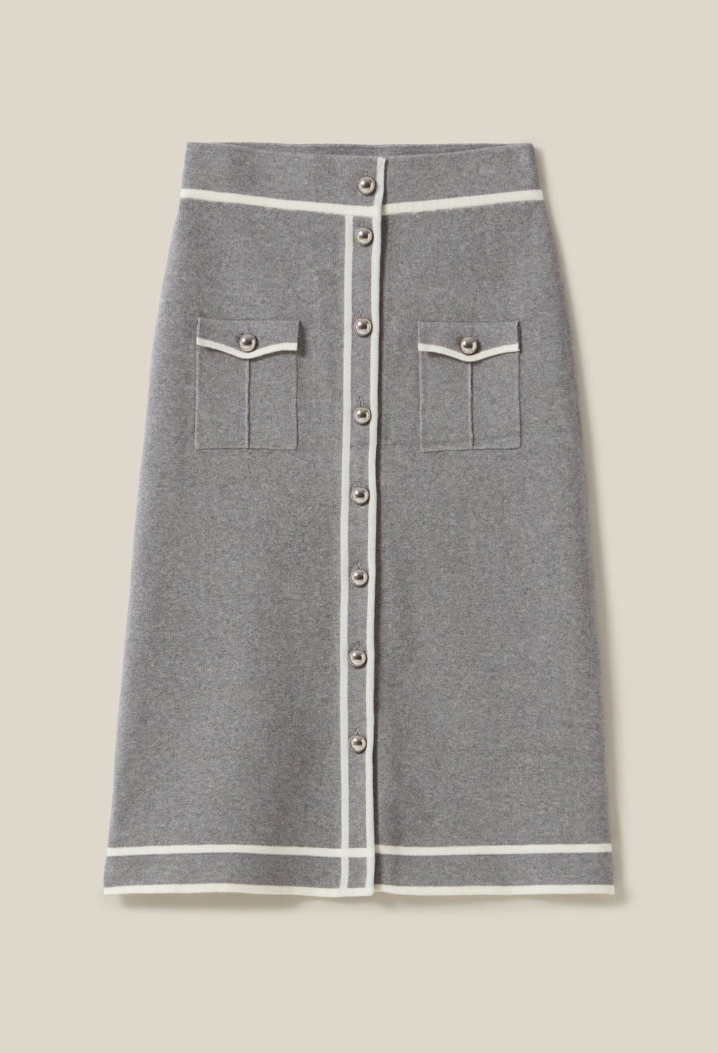 Claudie Pierlot - Grey Midi Knit Skirt