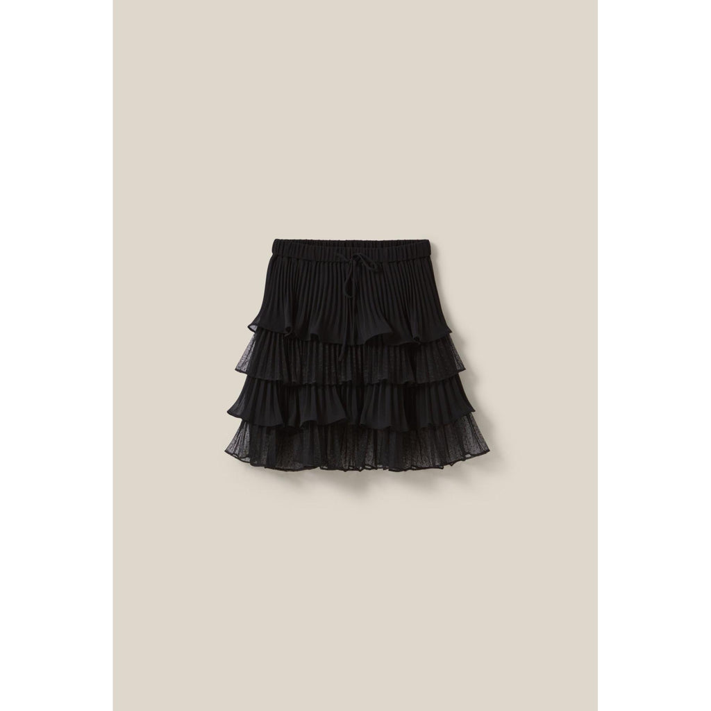 Jupe Courte Noire Volants