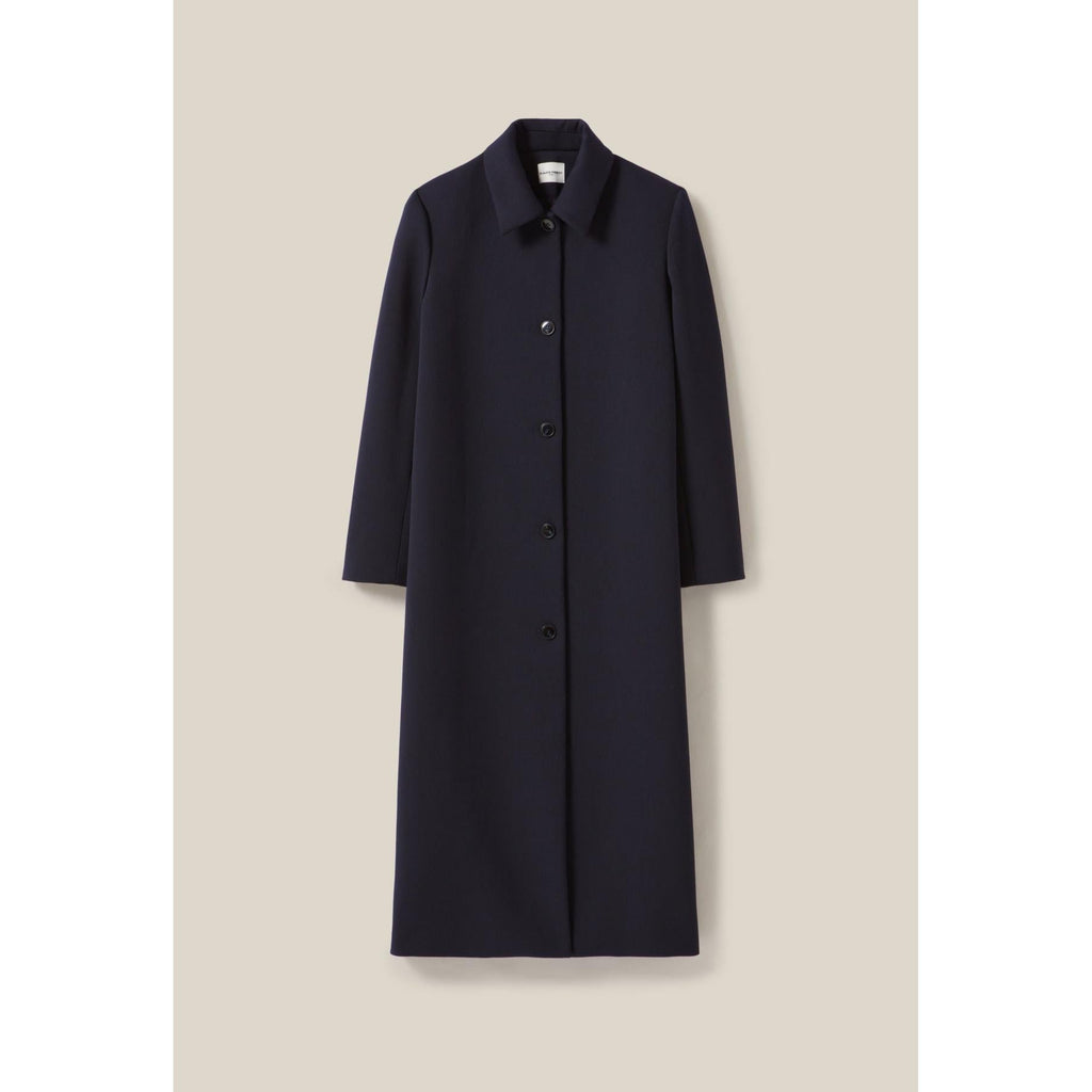 Claudie Pierlot - Manteau Long Coupe Droite Bleu