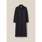 Claudie Pierlot - Manteau Long Coupe Droite Bleu