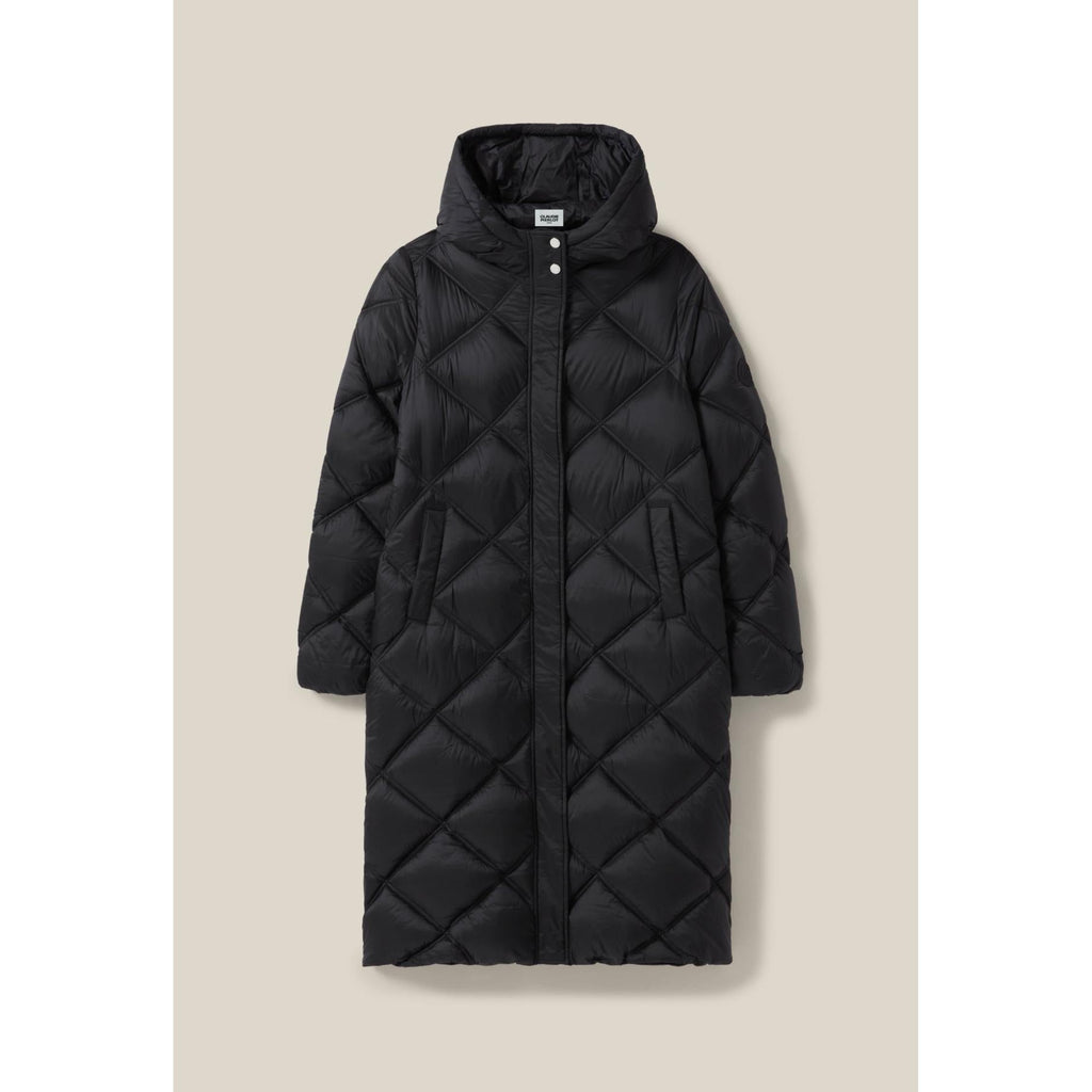 Chaqueta larga acolchada con capucha