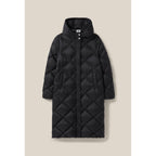 Chaqueta larga acolchada con capucha