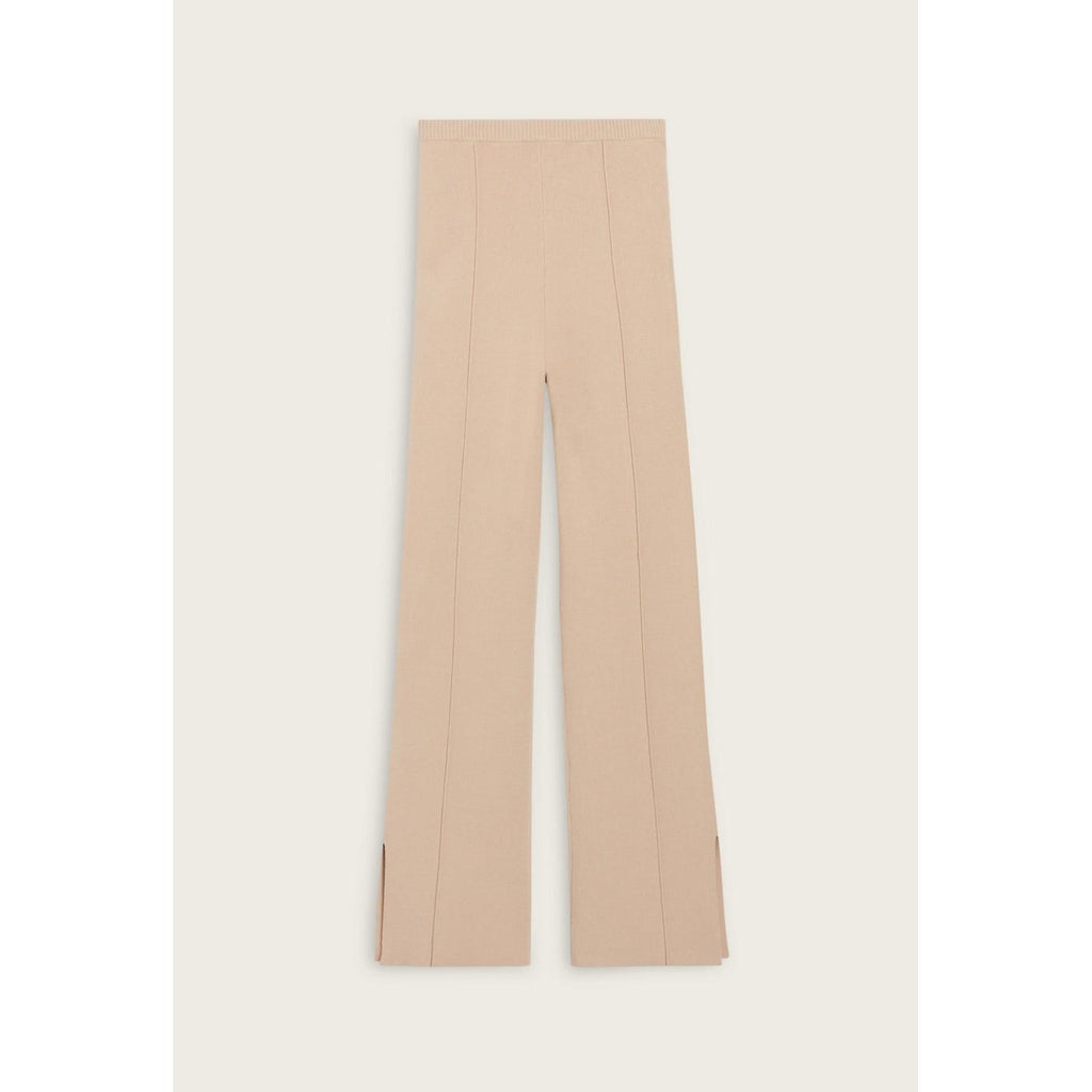 Straight-Leg Trousers with Ankle Slits