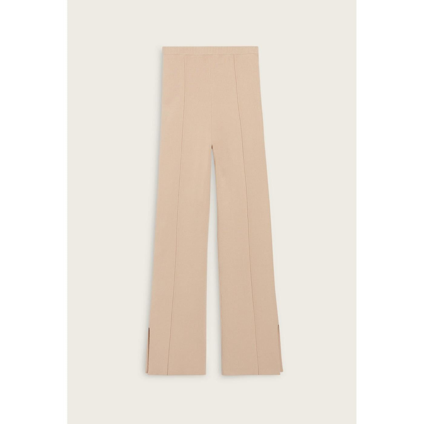 Straight-Leg Trousers with Ankle Slits