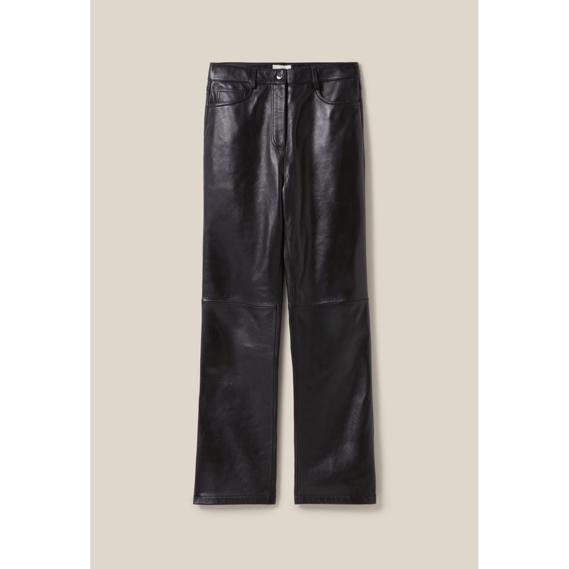 Pantalon Droit Cuir