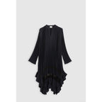 Vestido plisado con volantes
