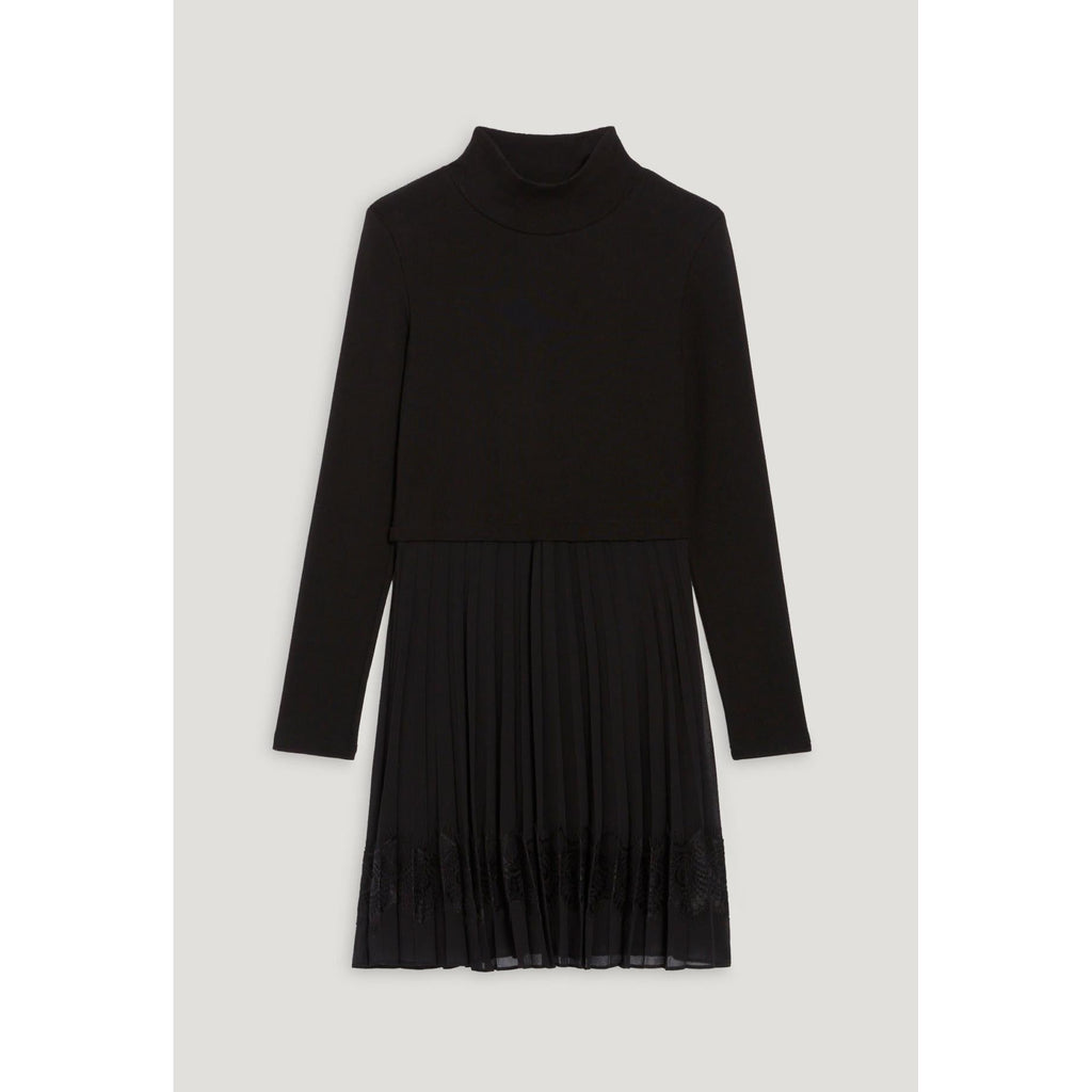 Claudie Pierlot - Robe Twist Courte Plissée Noire