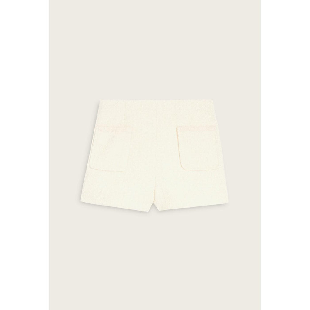 Short de tweed marfil