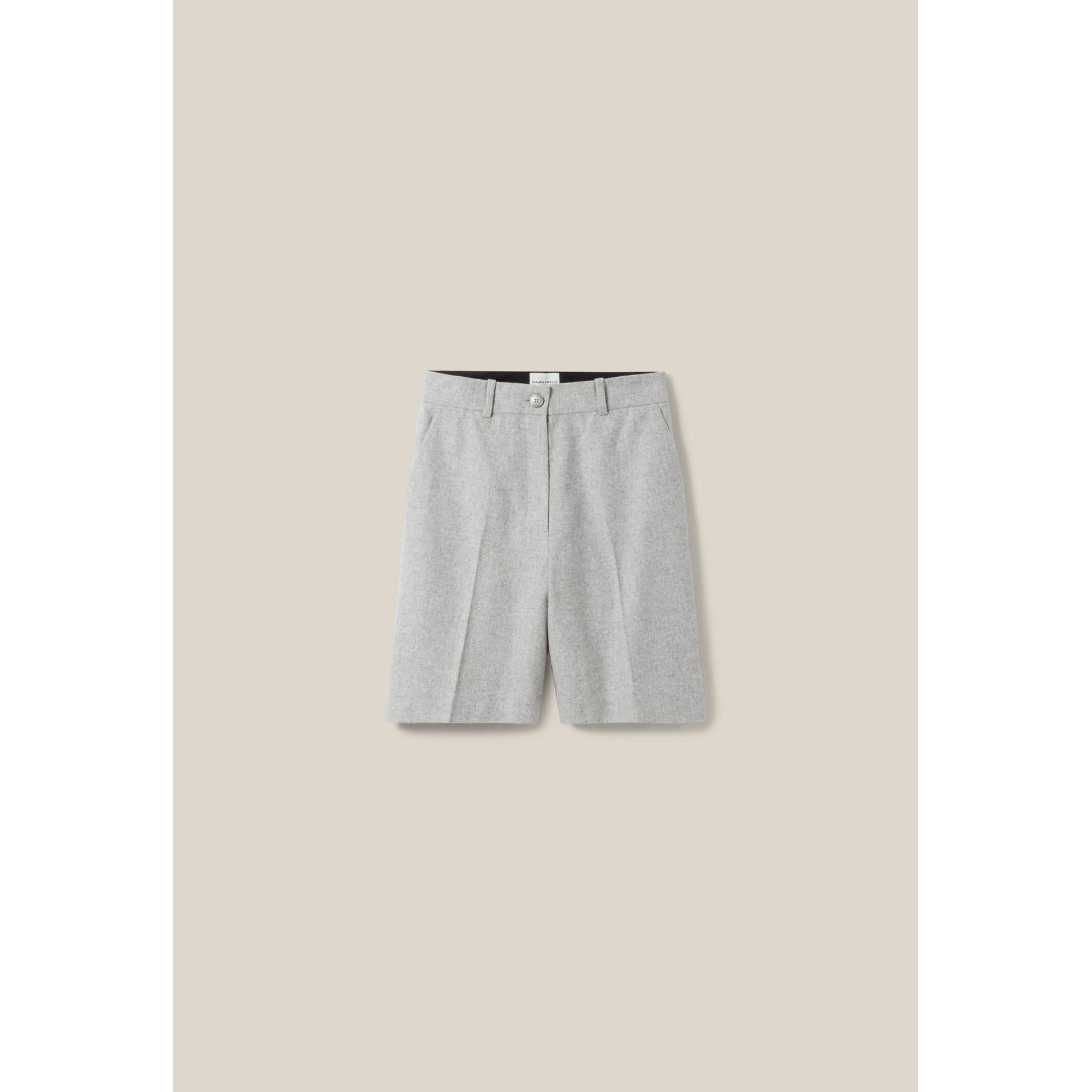 Bermuda Droit Gris Clair