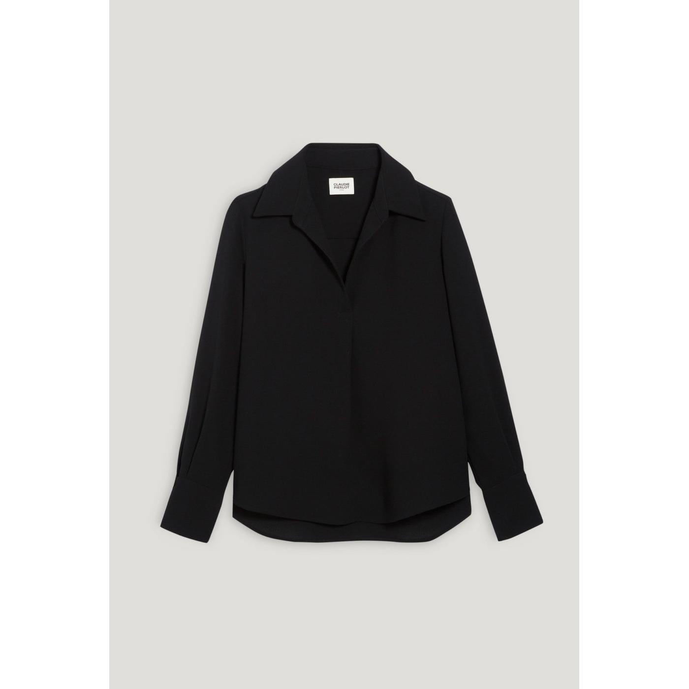 Blusa fluida negra