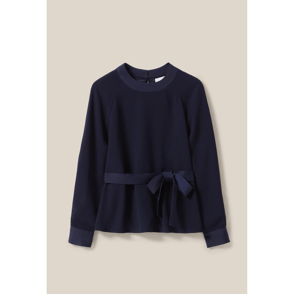 Claudie Pierlot - Blouse Fluide Ceinturée Marine