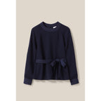 Claudie Pierlot - Blouse Fluide Ceinturée Marine