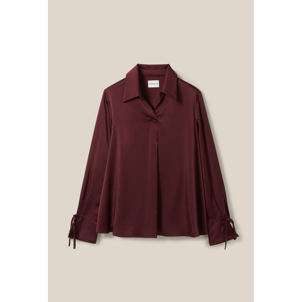 Fluid Blouse with Open Collar