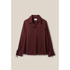 Fluid Blouse with Open Collar