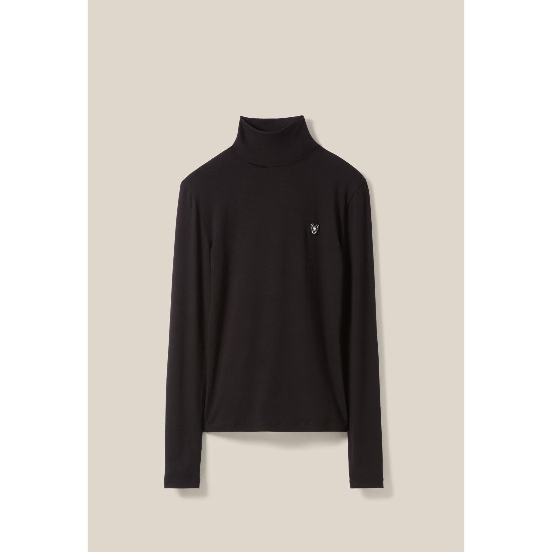 Toto Denim Top with Funnel Neck