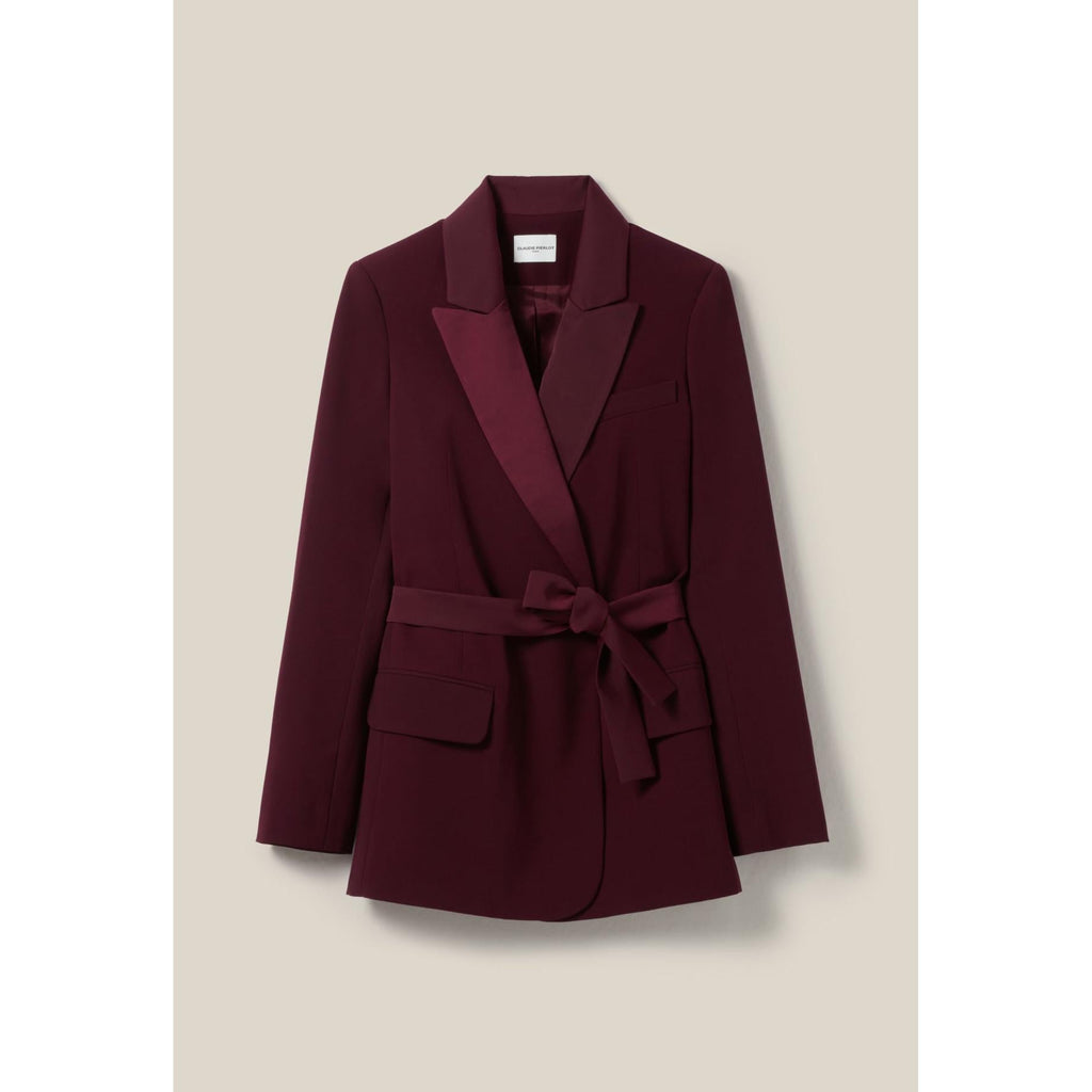 Claudie Pierlot - Chaqueta de Traje Abotonada con Cinturón
