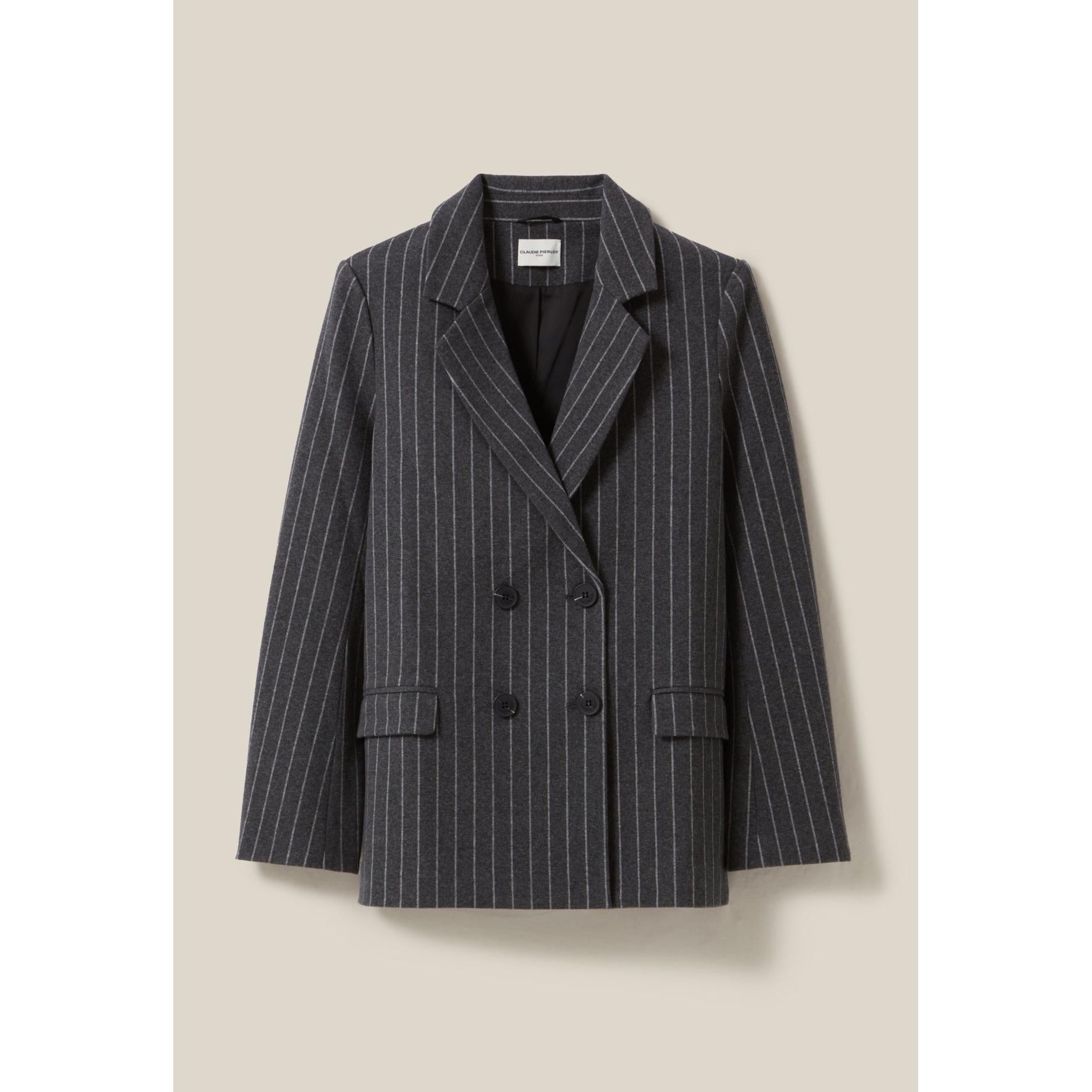 Oversized Striped Tailored Jacket