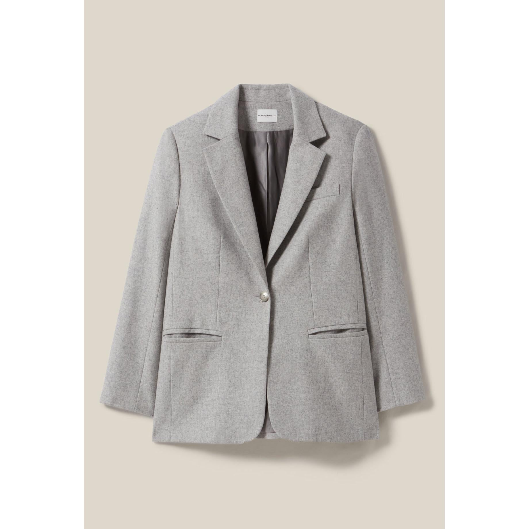 Chaqueta Sastre Gris Lana Mezclada