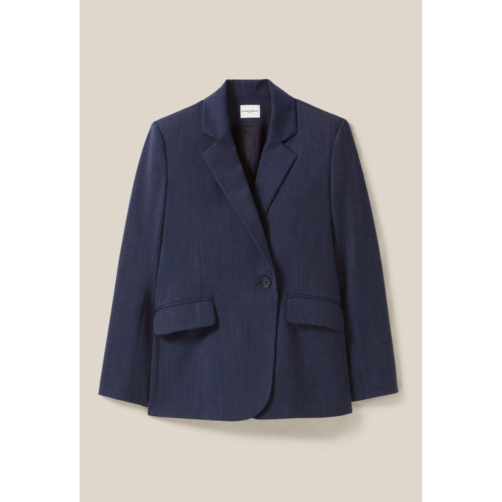 Navy Double-Breasted Blazer