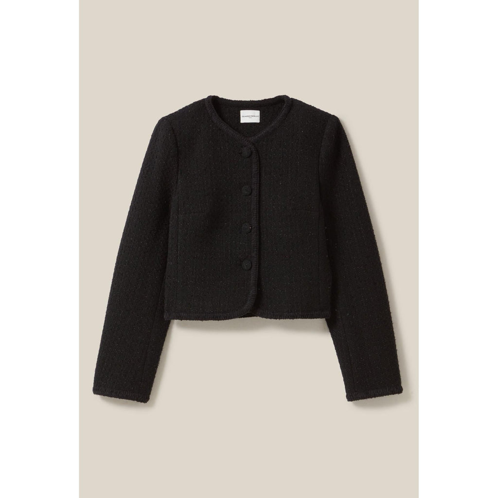Claudie Pierlot - Veste Droite Noire Tweed