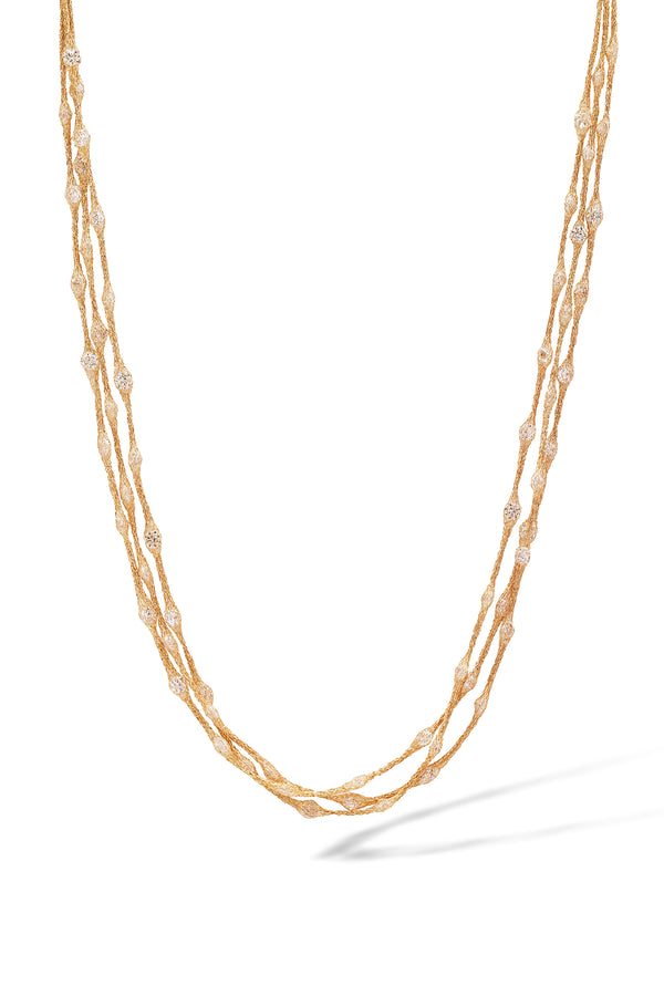 Collar “Lluvia de Estrellas” Oro amarillo 375/1000 y Circonio