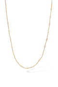 “Éclat D’Amande” Necklace 375/1000 Yellow Gold and Zirconium