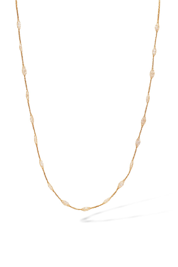 Collar “Éclat D’Amande” Oro amarillo 375/1000 y Circonio