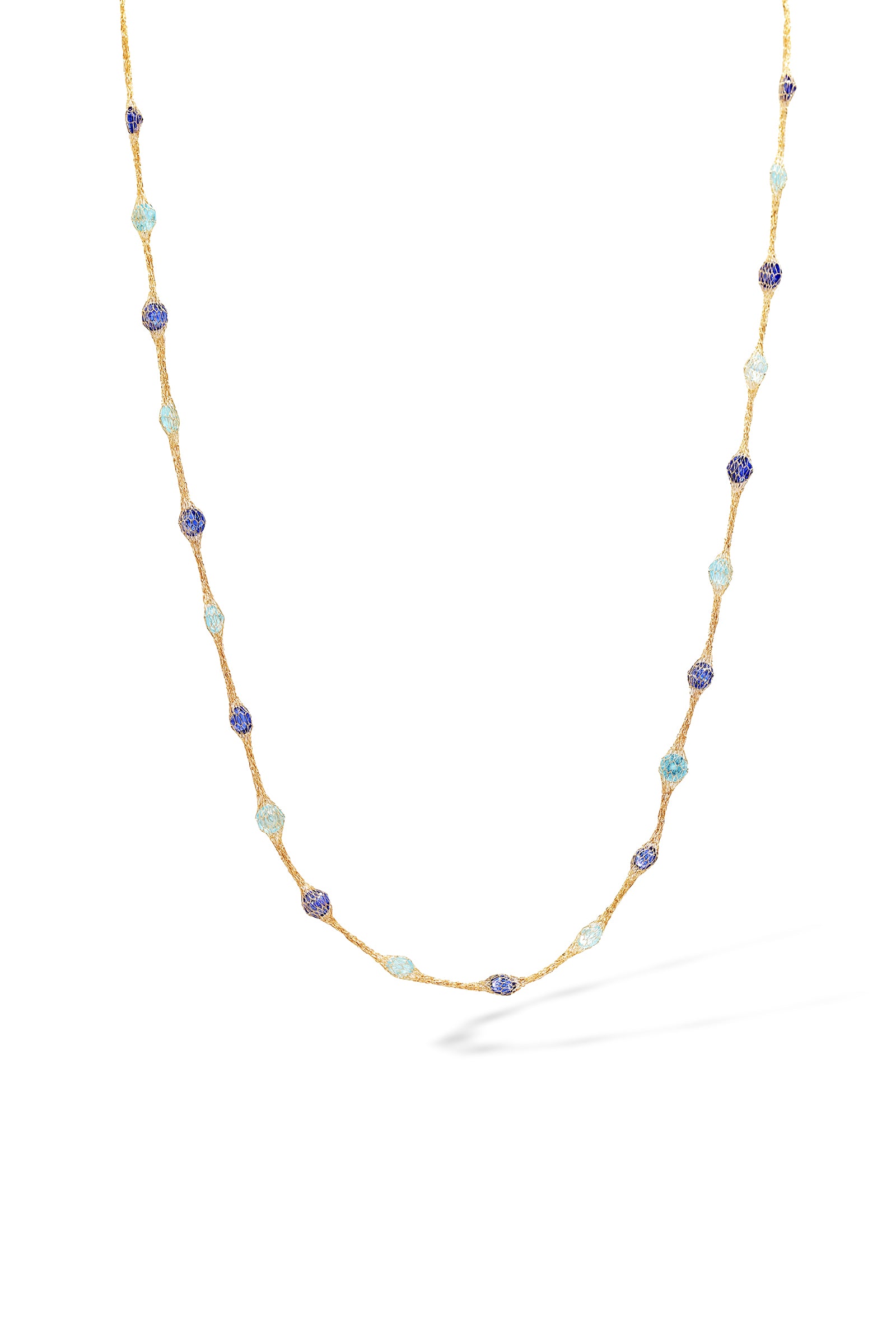 Collier "Constellation Ovale Lagon" Or Jaune 375/1000 et Zirconium
