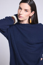 Jersey Cuello Redondo Oversize Cgiada - Azul Marino - Mujer
