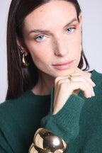 Jersey oversize de cuello redondo Cgiada - Verde botella - Mujer