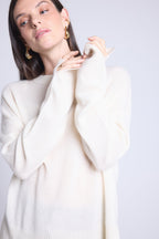 Jersey Cuello Redondo Oversize Cgiada - Blanco - Mujer