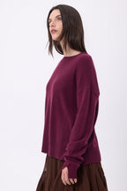Pull Col Rond Oversize Cgiada - Lie-De-Vin - Femme