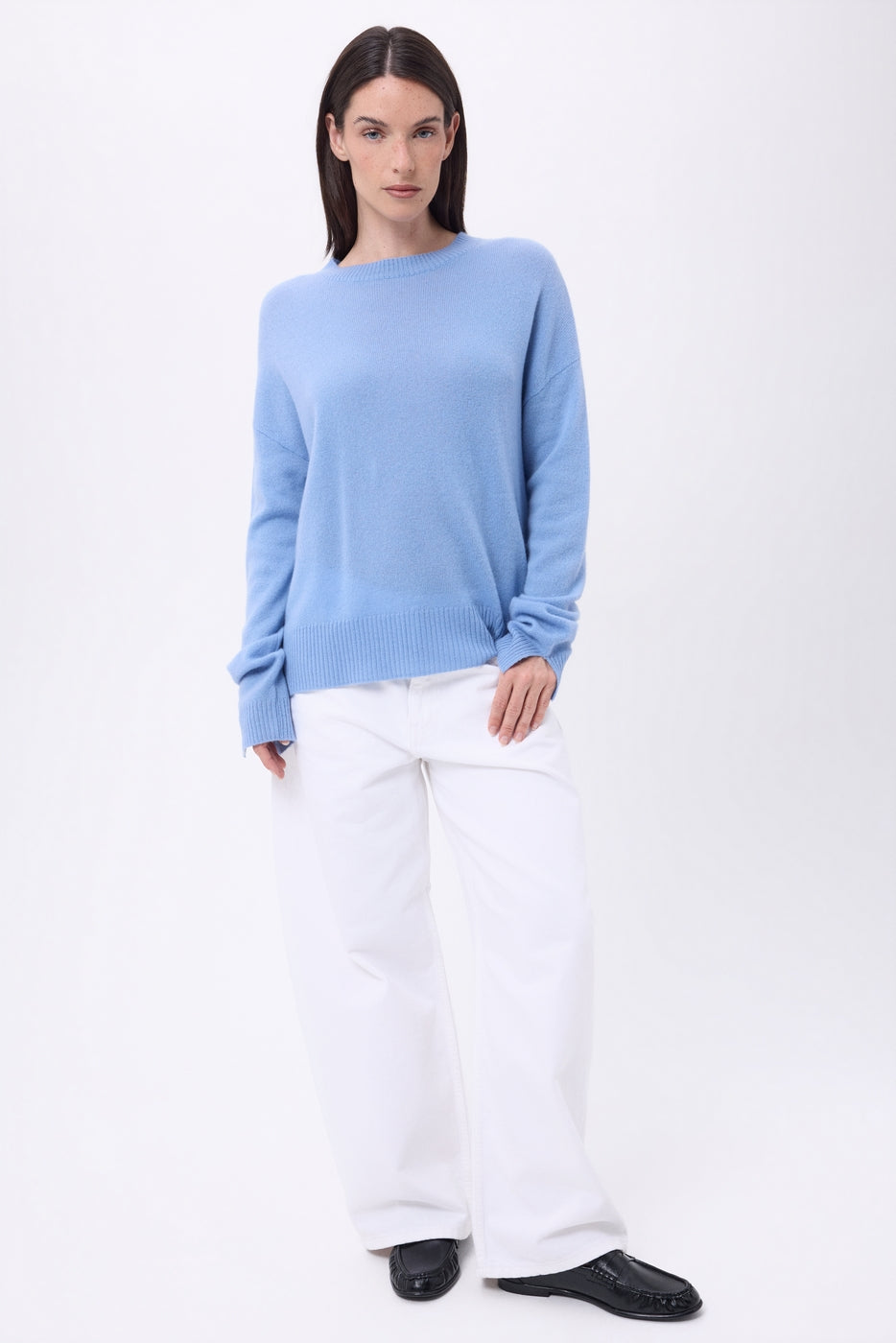 Oversized Crew-Neck Jumper Cgiada - Light Blue - Women