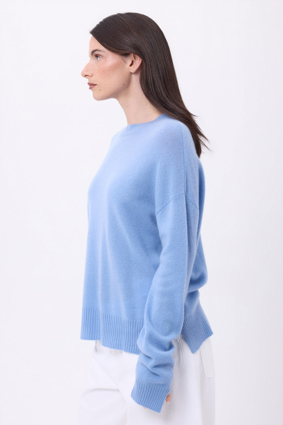 Oversized Crew-Neck Jumper Cgiada - Light Blue - Women