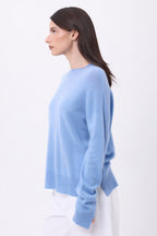 Oversized Crew-Neck Jumper Cgiada - Light Blue - Women