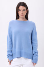 Oversized Crew-Neck Jumper Cgiada - Light Blue - Women