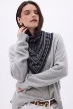 Pull Col Rond Oversize Cgiada - Gris Clair - Femme