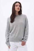 Pull Col Rond Oversize Cgiada - Gris Clair - Femme