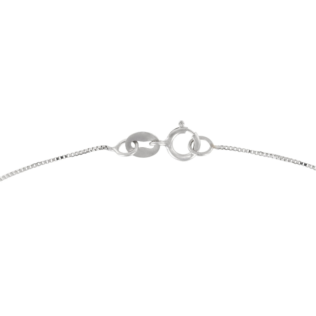 Collier "Goutte D'Azur 0,35Ct/1" Or Blanc 375/1000 Et Topaze