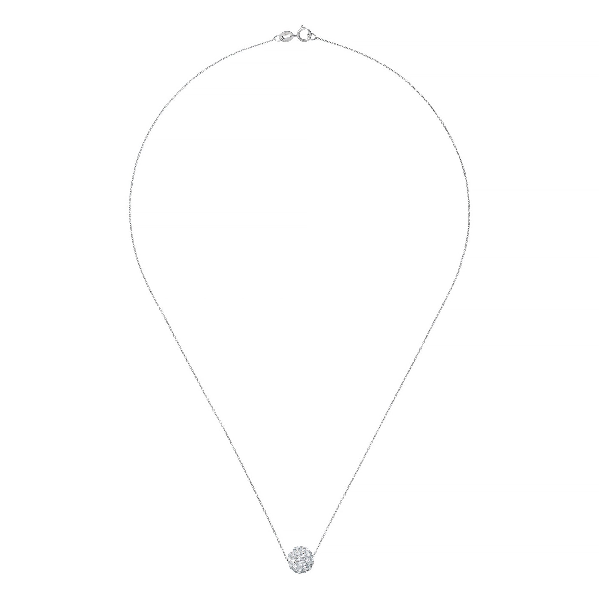 “Bulle De Crystal” Necklace 375/1000 White Gold