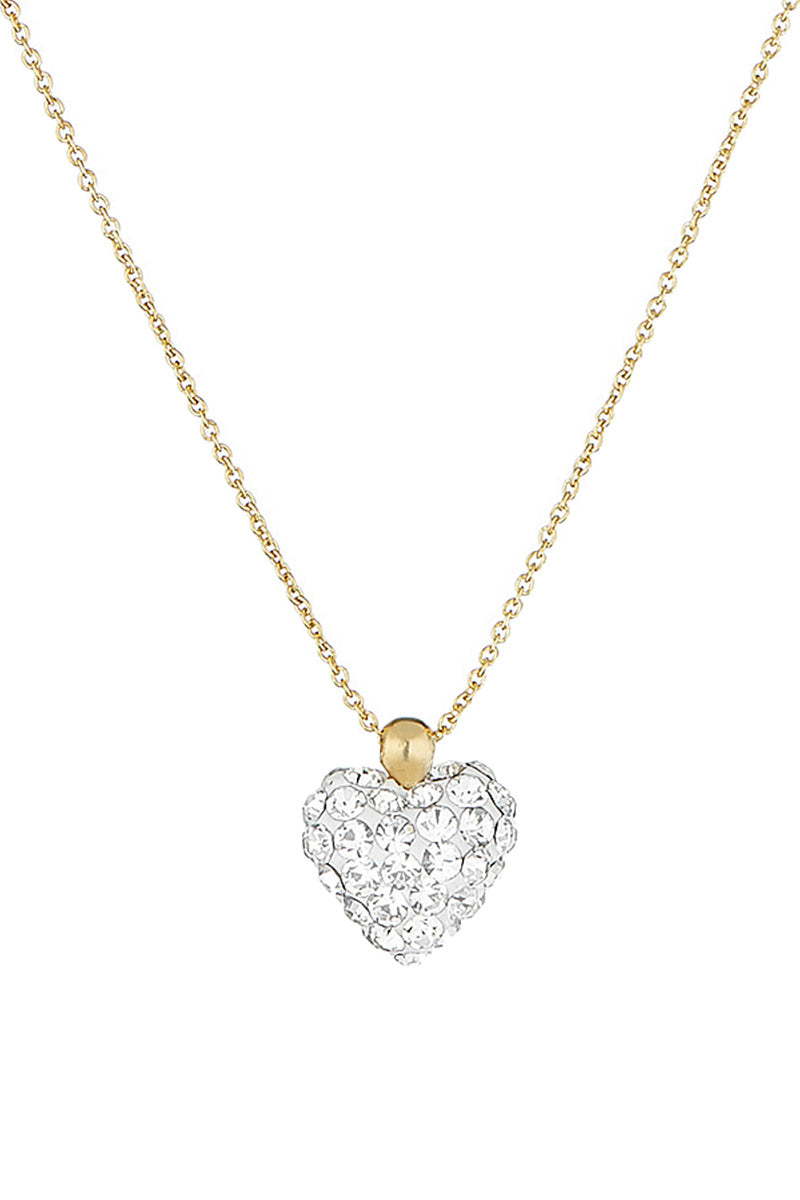 “Coeur De Crystal” Necklace 375/1000 Yellow Gold And Zirconium