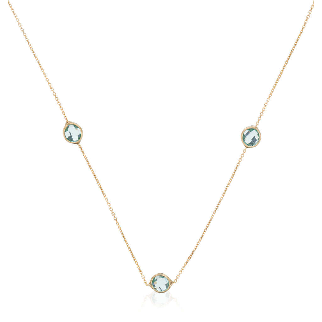 Collar de oro y topacio