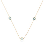 Collar de oro y topacio