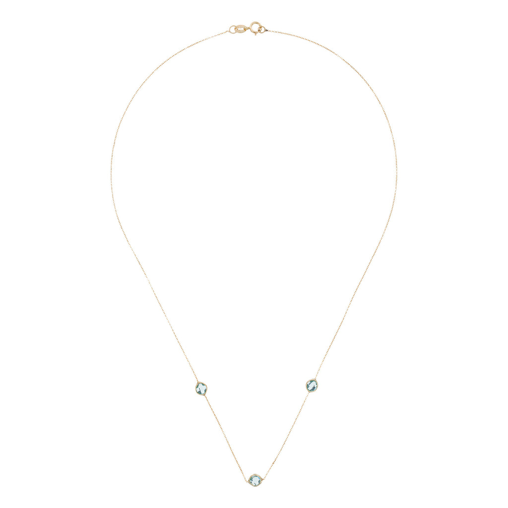 Collar de oro y topacio