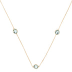Collar de oro y topacio