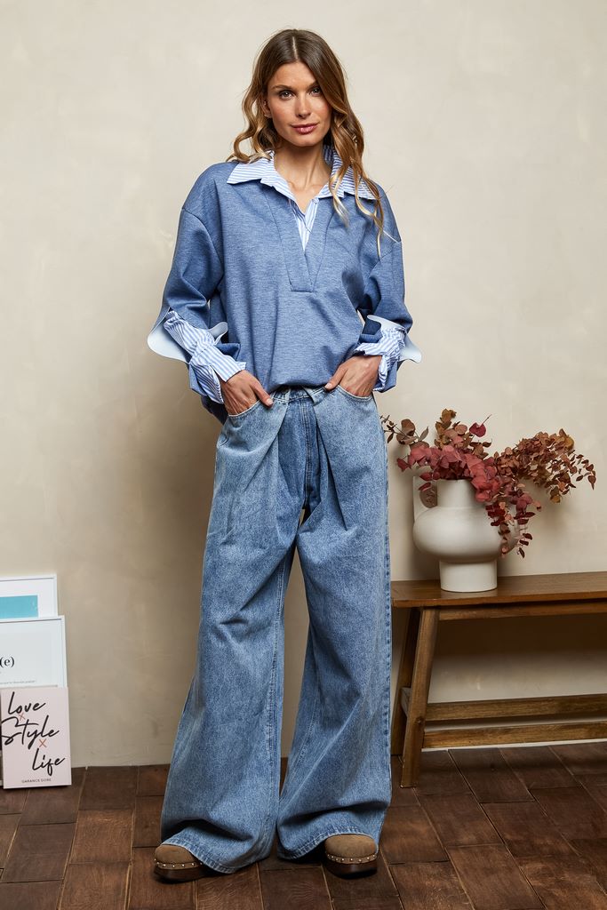 Chaliah Sweatshirt - Jeans Blue
