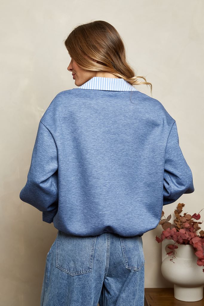 Chaliah Sweatshirt - Jeans Blue