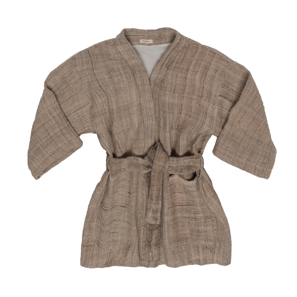 Lined Hemp Kimono - Natural